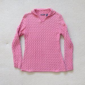 Liz Claiborne Coral Pink Tunic Sweater Size M EUC